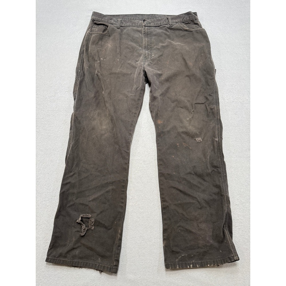 Dickies Carpenter Pants‎ Men's 40x32 Brown Canvas Straight Leg Relaxed Workwear